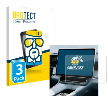 Front side of a product packaging with the brand logo BROTECT. Next to it is the device Polestar 4 2025 shown with the corresp