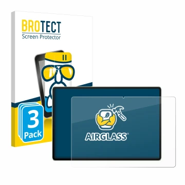 Front side of a product packaging with the brand logo BROTECT. Next to it is the device Huawei MatePad 12 X 2024 shown with th