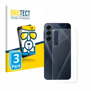 Front side of a product packaging with the brand logo BROTECT. Next to it is the device Samsung Galaxy A16 5G (Back) shown wit