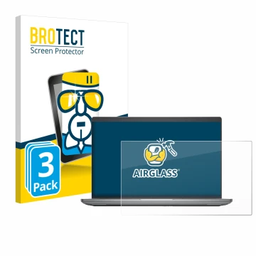 Front side of a product packaging with the brand logo BROTECT. Next to it is the device Dell Precision 3591 Workstation shown 