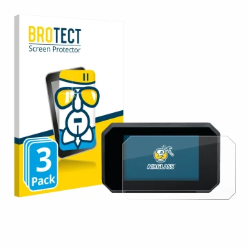 Front side of a product packaging with the brand logo BROTECT. Next to it is the device Suzuki GSX-8S 2024 shown with the corr
