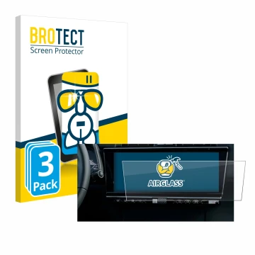 Front side of a product packaging with the brand logo BROTECT. Next to it is the device DS 7 Facelift (2024) shown with the co