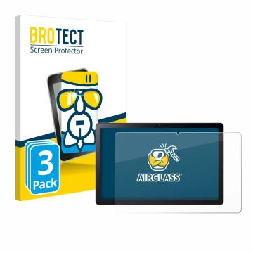 Front side of a product packaging with the brand logo BROTECT. Next to it is the device Acer Iconia Tab P11 shown with the cor