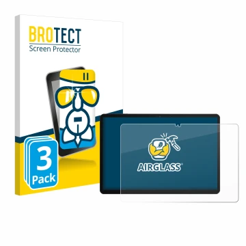 Front side of a product packaging with the brand logo BROTECT. Next to it is the device Chuwi Hi10 X1 shown with the correspon