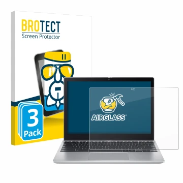 Front side of a product packaging with the brand logo BROTECT. Next to it is the device Acer Chromebook Spin 312 shown with th