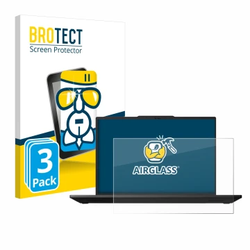 Front side of a product packaging with the brand logo BROTECT. Next to it is the device Lenovo ThinkPad P14s Gen 5 14.5