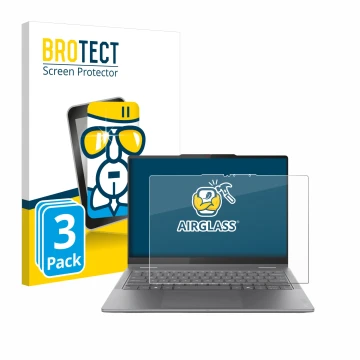 Front side of a product packaging with the brand logo BROTECT. Next to it is the device Lenovo Yoga 7i 2-in-1 Gen 10 14