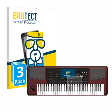Front side of a product packaging with the brand logo BROTECT. Next to it is the device KORG Pa700 shown with the correspondin