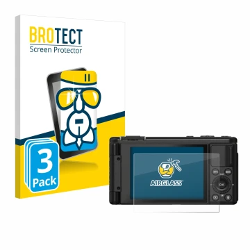 Front side of a product packaging with the brand logo BROTECT. Next to it is the device Yashica City 100 shown with the corres