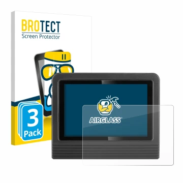 Front side of a product packaging with the brand logo BROTECT. Next to it is the device Launch X-431 V+ 5.0 Pro3S shown with t