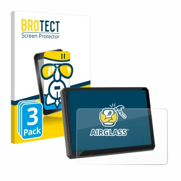 Front side of a product packaging with the brand logo BROTECT. Next to it is the device Carpuride W502BS 5