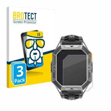 Front side of a product packaging with the brand logo BROTECT. Next to it is the device Stahlgear Thor 2.0 shown with the corr