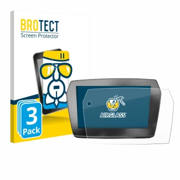 Front side of a product packaging with the brand logo BROTECT. Next to it is the device Voge 525DSX 2025 shown with the corres
