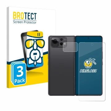 Front side of a product packaging with the brand logo BROTECT. Next to it is the device ASUS ZenFone 12 Ultra (Front+Camera) s
