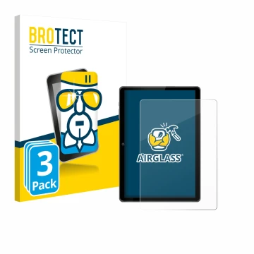 Front side of a product packaging with the brand logo BROTECT. Next to it is the device Awow P11 10