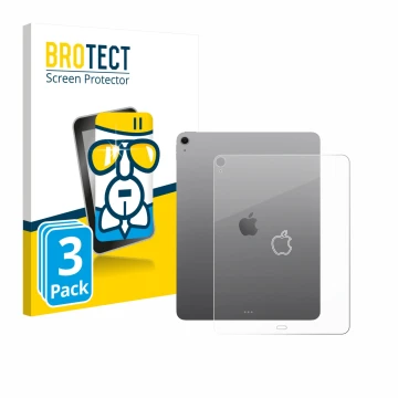 Front side of a product packaging with the brand logo BROTECT. Next to it is the device Apple iPad Air 13