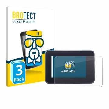 Front side of a product packaging with the brand logo BROTECT. Next to it is the device Yamaha MT-07 2023 shown with the corre