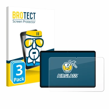 Front side of a product packaging with the brand logo BROTECT. Next to it is the device Meberry M8 shown with the correspondin