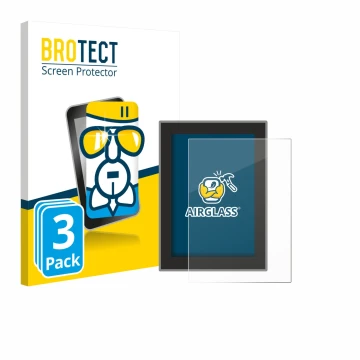 Front side of a product packaging with the brand logo BROTECT. Next to it is the device Volvo S90 (2018–2024) shown with the c