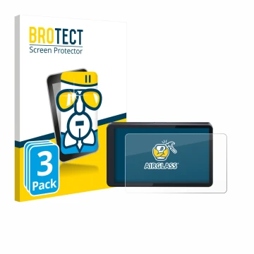 Front side of a product packaging with the brand logo BROTECT. Next to it is the device CARabc DB601 shown with the correspond