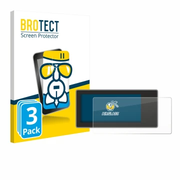 Front side of a product packaging with the brand logo BROTECT. Next to it is the device Acta Berg Radio shown with the corresp