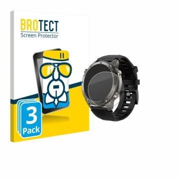 Front side of a product packaging with the brand logo BROTECT. Next to it is the device Knauermann GPS 4 (2025) shown with the