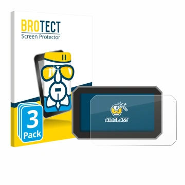 Front side of a product packaging with the brand logo BROTECT. Next to it is the device Honda Forza 2025 shown with the corres