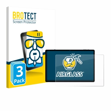 Front side of a product packaging with the brand logo BROTECT. Next to it is the device Maxlegen M40 14