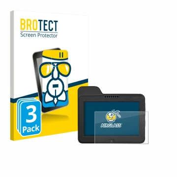 Front side of a product packaging with the brand logo BROTECT. Next to it is the device Naviter Omni shown with the correspond