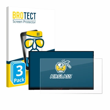 Front side of a product packaging with the brand logo BROTECT. Next to it is the device Verbatim PMT-15 shown with the corresp