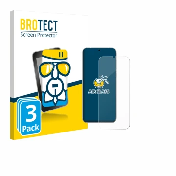 Front side of a product packaging with the brand logo BROTECT. Next to it is the device Huawei Pura 80 Ultra shown with the co