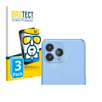 Front side of a product packaging with the brand logo BROTECT. Next to it is the device Cubot P80 (ONLY Camera) shown with the