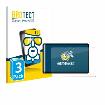 Front side of a product packaging with the brand logo BROTECT. Next to it is the device Oppo Pad SE shown with the correspondi