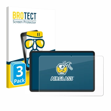 Front side of a product packaging with the brand logo BROTECT. Next to it is the device Doogee V Pad 12