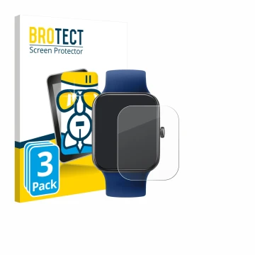Front side of a product packaging with the brand logo BROTECT. Next to it is the device Decathlon CW500 M shown with the corre