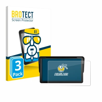 Front side of a product packaging with the brand logo BROTECT. Next to it is the device Carpuride V3 7
