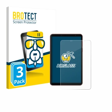 Front side of a product packaging with the brand logo BROTECT. Next to it is the device Blackview Zeno 1 8