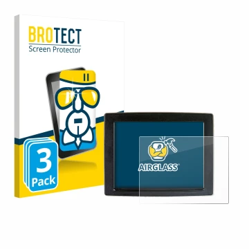 Front side of a product packaging with the brand logo BROTECT. Next to it is the device John Deere GreenStar shown with the co