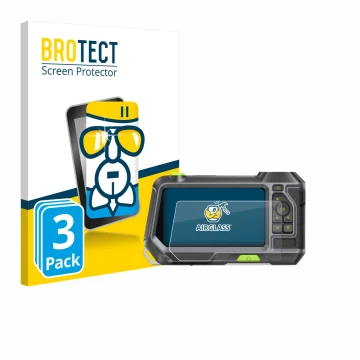 Front side of a product packaging with the brand logo BROTECT. Next to it is the device Teslong NTS500 shown with the correspo