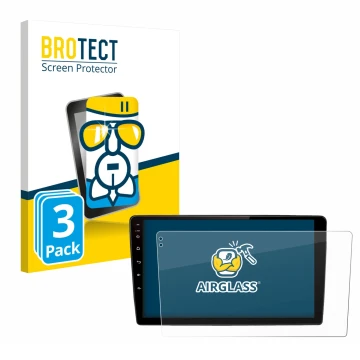 Front side of a product packaging with the brand logo BROTECT. Next to it is the device Junsun V2 Plus 9