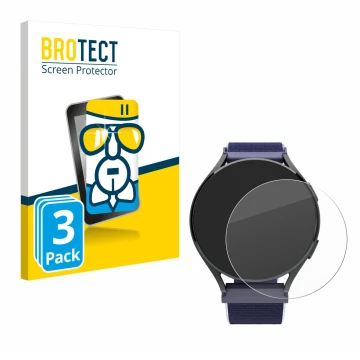 Front side of a product packaging with the brand logo BROTECT. Next to it is the device Patronus Notfalluhr (41.5 mm) shown wi