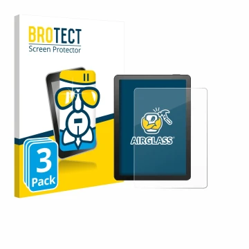 Front side of a product packaging with the brand logo BROTECT. Next to it is the device Bigme B6 Color shown with the correspo