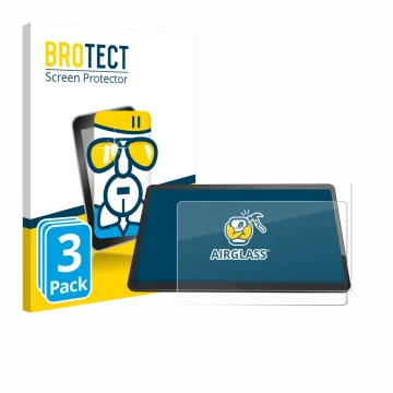 Front side of a product packaging with the brand logo BROTECT. Next to it is the device Elo TouchSystems 1504L 15