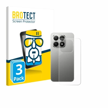 Front side of a product packaging with the brand logo BROTECT. Next to it is the device Xiaomi 15T (Back) shown with the corre