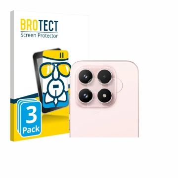 Front side of a product packaging with the brand logo BROTECT. Next to it is the device Xiaomi 17 (ONLY Camera Lens) shown wit