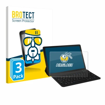 Front side of a product packaging with the brand logo BROTECT. Next to it is the device Laptok LAPA7LBK 11