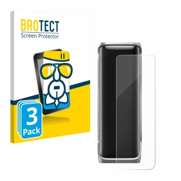 Front side of a product packaging with the brand logo BROTECT. Next to it is the device EcoFlow Rapid Pro X shown with the cor