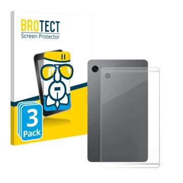 Front side of a product packaging with the brand logo BROTECT. Next to it is the device Samsung Galaxy Tab A11 8.7