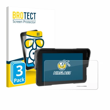 Front side of a product packaging with the brand logo BROTECT. Next to it is the device Sixwin P2 5