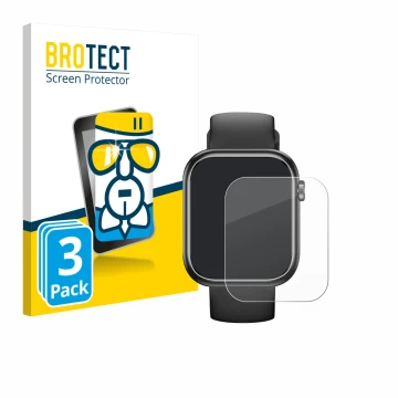 Front side of a product packaging with the brand logo BROTECT. Next to it is the device RLQA G104 1.83